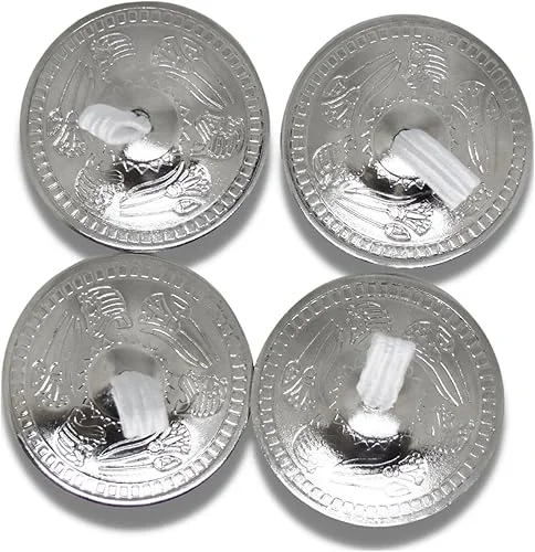 Brass Belly Dance Dancing Finger Zills Cymbals Sagats Professional Dancer Costume Elastic Finger Loops Arabesque Egyptian Egypt Oriental Dancing Musical Instrument Accessories 2 Pairs / 4 Pcs Silver