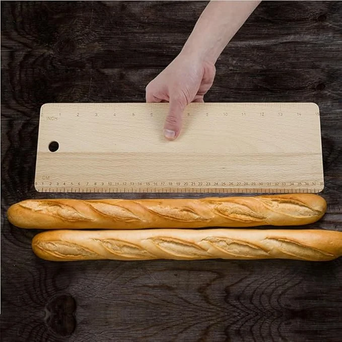 Bread Transfer Peels -Bread Transfer Peel -15Inch – Bread Flipping Board- French Bread Baking – Hanging Bread Peel Bakeware for French Bread Loaves and Ciabatta (Wood color)
