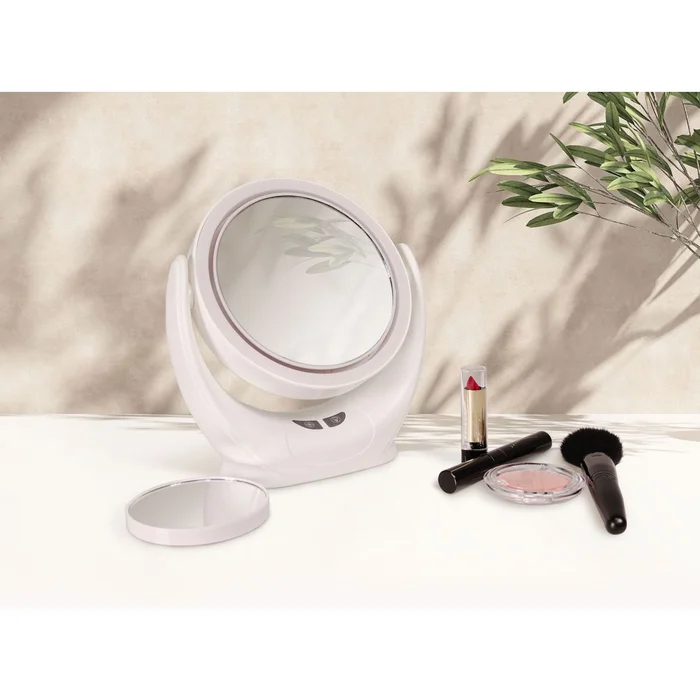 Breezy Beauty LED Vanity Mirror with Fan, White