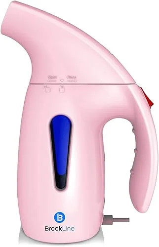 Brookline 800W Steamer for Clothes – Powerful Wrinkle Remover with 180ml High Capacity (Pink)