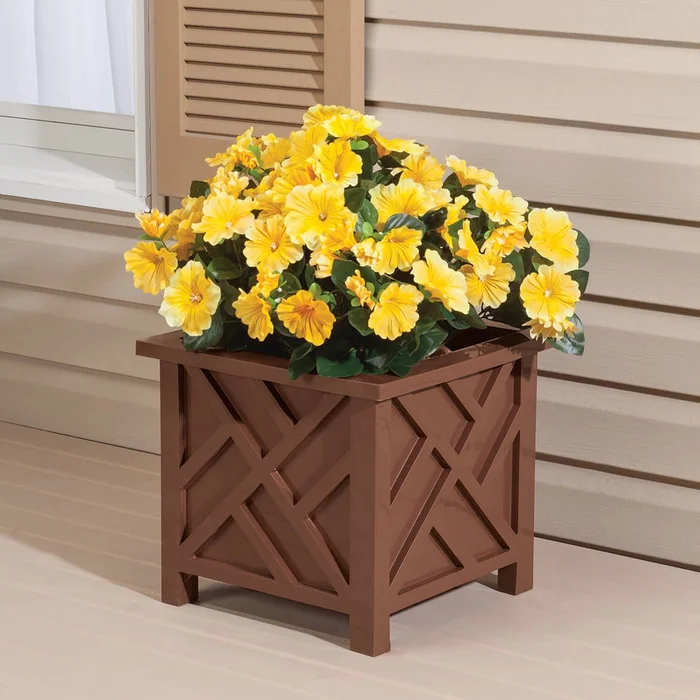 Brown Chippendale Planter