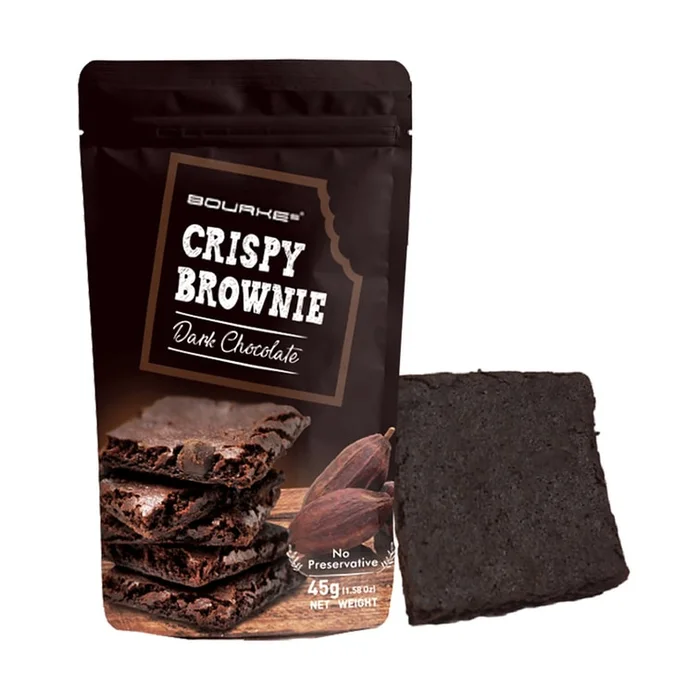 Brownie-flavored chocolate crisps 45g