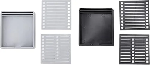 Buachois 2Pcs Sticky Note Holder, Post It Note Template, Multifunctional Sticky Note Dispenser Holder with Stencil for 3x3inch Self Sticky Note Pads