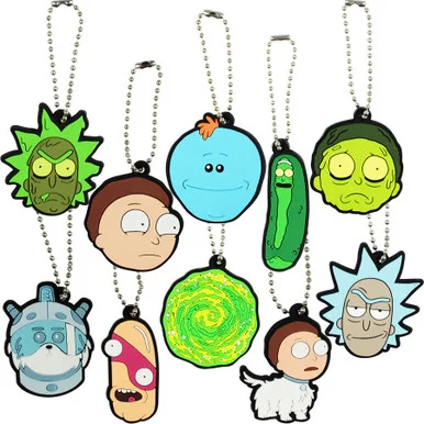 Bulk (NO Capsule) Rick & Morty 2D Figure Keychains (100pc)