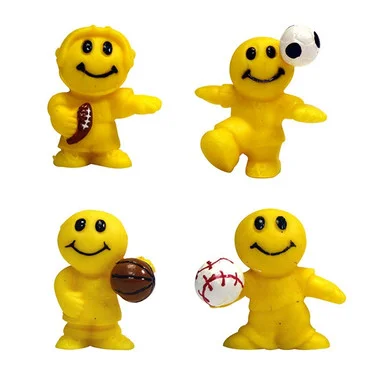 Bulk (NO Capsule) Smiling Yellow Sports Dudes (100pc)