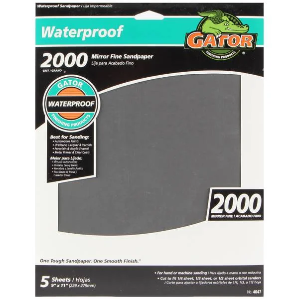 Bulk Waterproof Mirror Fine 9×11 2000 Grit 5-Pack