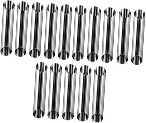 Butter Horn Horn Molds 15pcs Stainless Steel Empty Pastry Bread Baking Tubes for Baking Pastry Croissant Appetizers