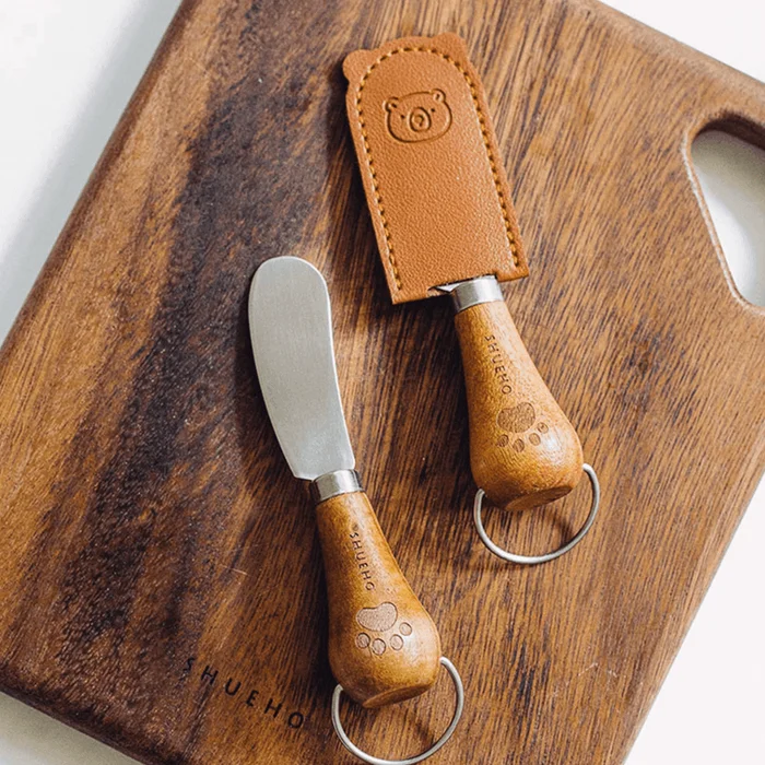 Butter Knife Wooden Handle Bear