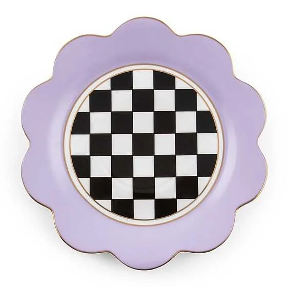 Butterfly Toile Lavender Dinner Plate