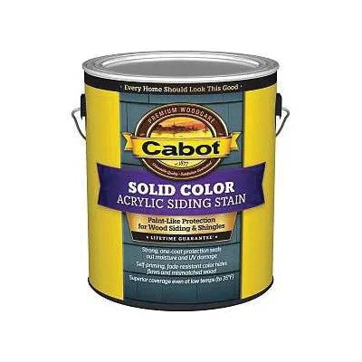 Cabot 140.0000808.007 Solid Stain, 1 gal Can, Natural Flat, Liquid