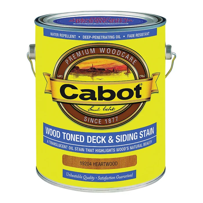 Cabot 19200 Series 19204 Deck and Siding Stain, Heartwood, Liquid, 1 gal, Can