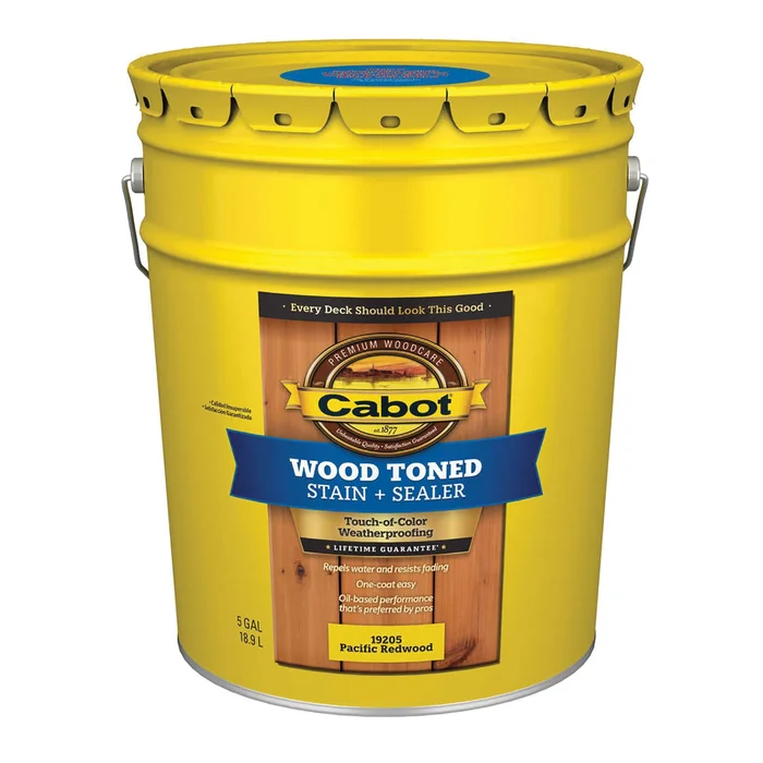 Cabot 19200 Series 19205 Deck and Siding Stain, Pacific Redwood, Liquid, 1 gal, Can