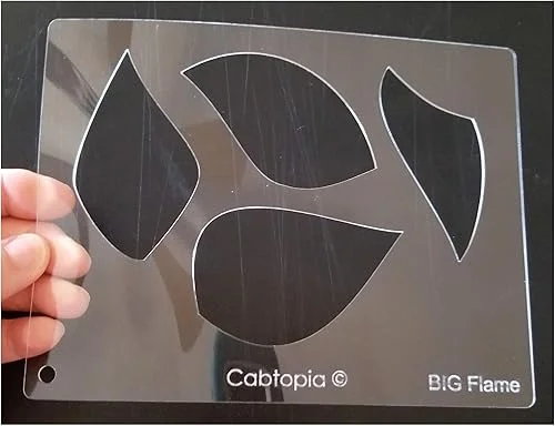 Cabtopia – Lapidary Jewelry Design Template Stencil’Big Flame’