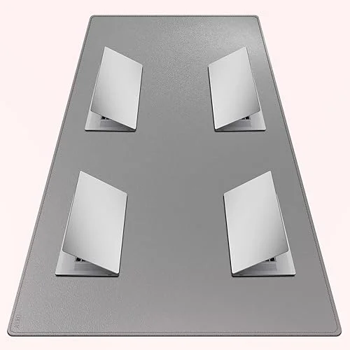 Cacoy Leather Desk Mat, 78.7′ x 24′ PU Leather Desk Pad Blotter Protector, Extra Large Gaming Mouse Pad for Full Desk, Dual-Sided Waterproof XXXL Desktop Matt for Office and Home Decor (Black)