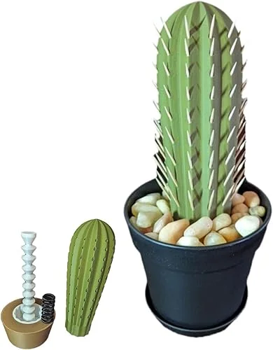 Cactus Toothpicks Holder Dispenser, 3D Printed Cactus Toothpicks Dispenser, Decorative Succulents Cactus Toothpick Dispensers, Cactus Shaped Toothpicks Container Holders