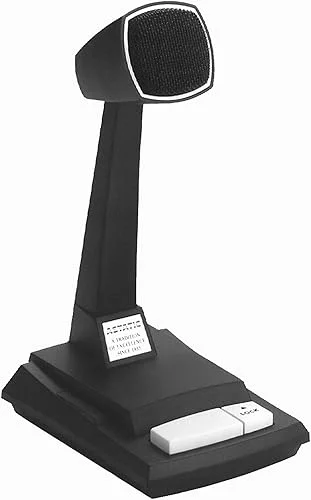 CAD Audio Astatic 878HL-2 Omnidirectional Dynamic Desk Top Microphone with Locking Push to Talk Switch