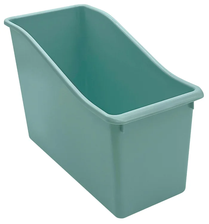 Calming Blue Plastic Book Bin
