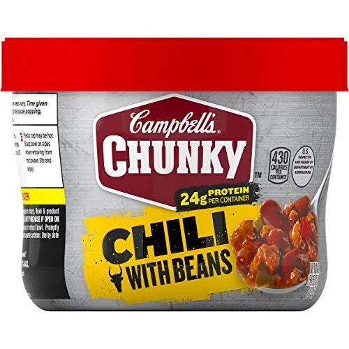 Campbell’s Chunky Chili with Beans, 15.25 oz. Microwavable Bowl