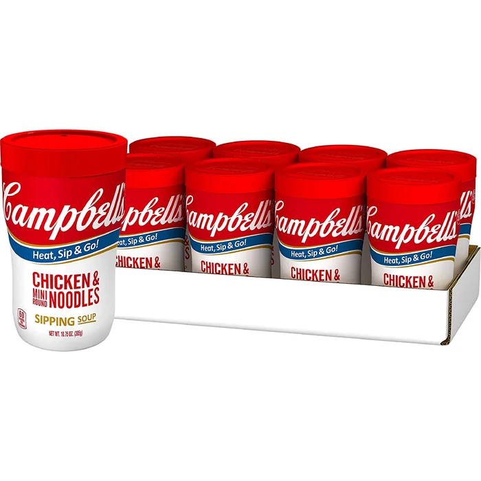 Campbell’s Soup on the Go Chicken & Mini Round Noodles Soup, 10.75 oz