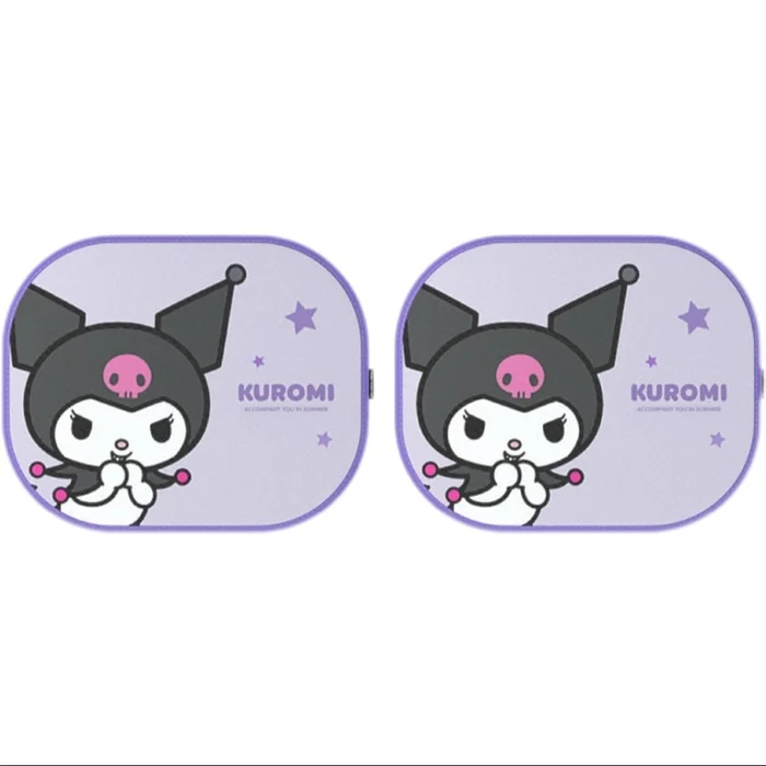 Car Curtain Sunshade Net Thermal Insulation Curtain-Kuromi 1Pair