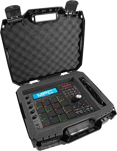 CASEMATIX Hard Shell Travel Case Compatible with Akai FIRE, MPK mini Play, MPC ONE, APC Key 25, MPD226, MPD218, APC Mini, MPK Mini mk3, MPC Studio, Element, MidiMix Tom Cat & Rhythm Wolf, Case Only