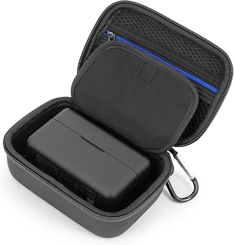 CASEMATIX Travel Case Compatible With DJI Mic 2 Wireless Microphone Kit or Original – Compact Lavalier Microphone Protection to Carry Lav Mic in Charging Case and Small Accessories