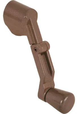 Casement Folding Crank Handle, 2-3/4 In. W, Die Cast Zinc, Bronze
