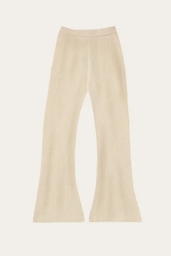 Cashmere Wide Leg Pants – Cream