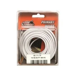 CCI 16-1-17 Primary Wire, 16 AWG Wire, White Sheath, 24 ft L