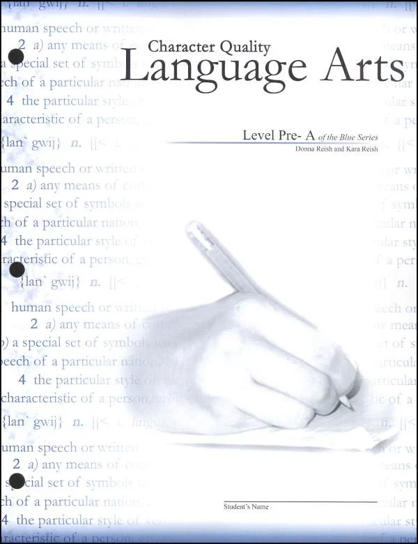 Character Quality Language Arts Level Pre A (Blue Series)