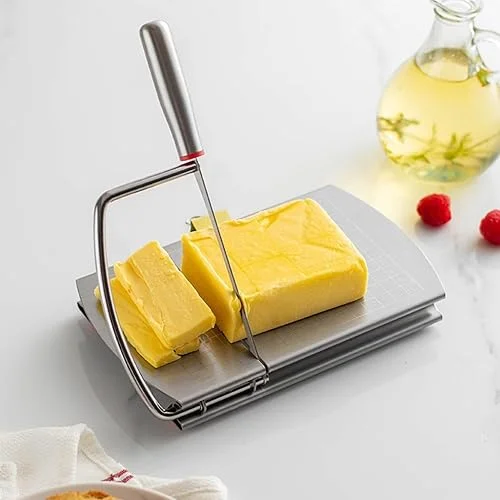 Cheese Slicer & Cheese Cutter, Cheese Cutters Accurate Size Scale,Wire Cheese Slicer for Soft Cheese, Cheese Cutter Wire Cheese Slicer