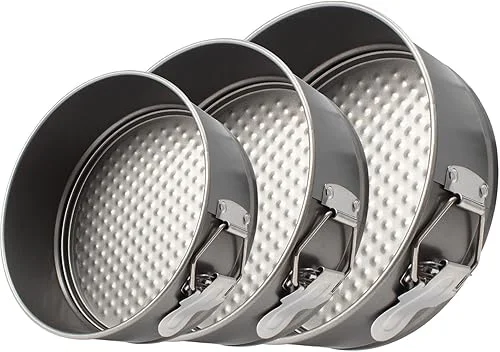 Cheesecake Pan, 3 Pack Springform Pan Set, Nonstick Leakproof Springform Pan for Mini Cheesecakes, Pizzas, Quiches(7 +9+11 Inch)