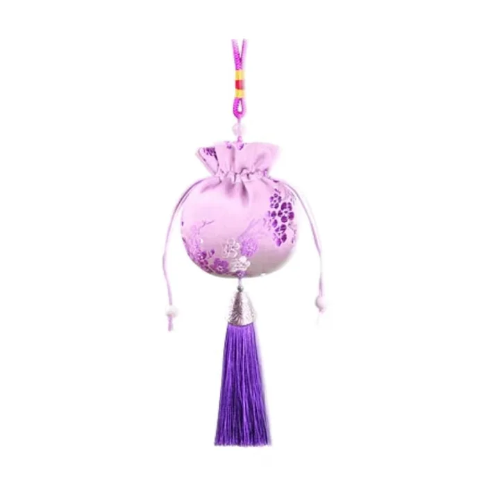 Chinese Herbal Mosquito Repellent Sachets Hanfu Accessories Gift Pendants Portable Sachets – Purple 1Pc