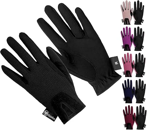 ChinFun Horse Riding Gloves Equestrian Gloves Kids for Girls Boys Durable Breathable Lightweight Comfortable Grip for All Seasons Young Riders Sports Mitts
