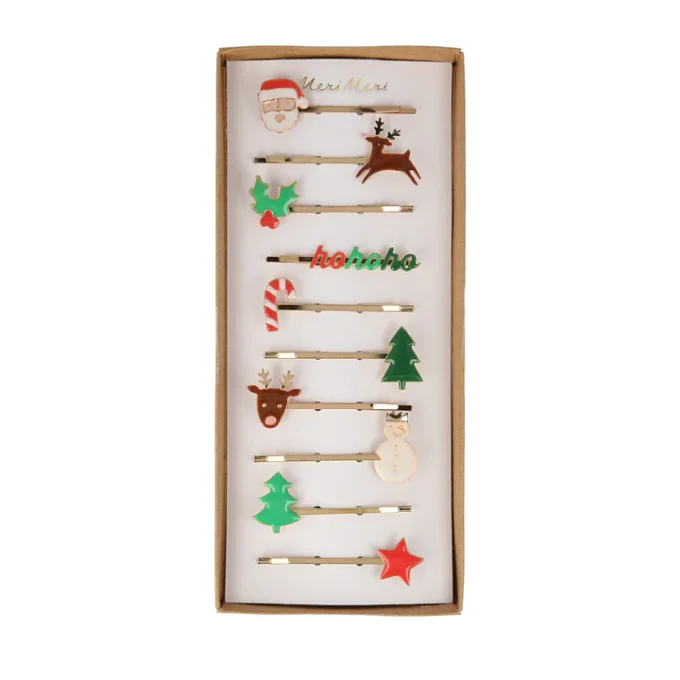Christmas Enamel Hair Slides