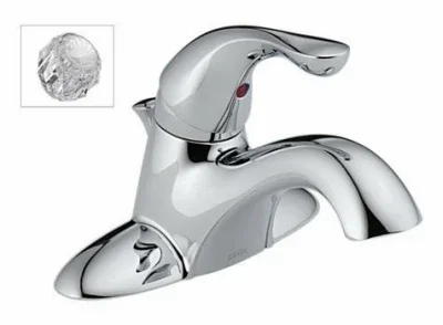 Classic Lavatory Faucet, Chrome Single Handle, With Extra Acrylic Handle