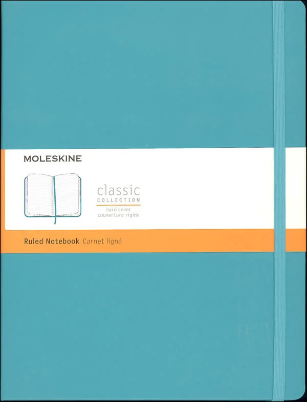 Classic Reef Blue Hardcover X-Large Notebook – Ruled