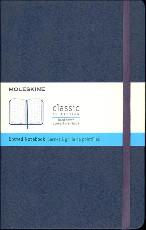 Classic Sapphire Blue Hardcover Large Notebook – Dotted