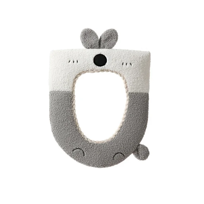 Clip-on Cartoon Toilet Pad Removable Winter Warm Toilet Pad Rabbit 1pc