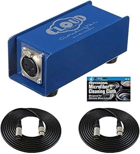 Cloud Microphones Cloudlifter CL-1 Mic Activator + Extra Two (2) XLR Cables Bundle