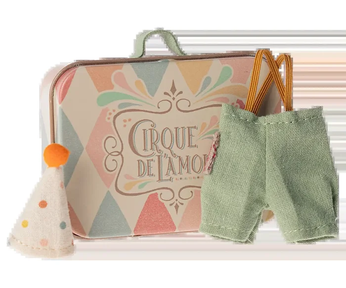 Clown Clothes in Suitcase, Little Brother