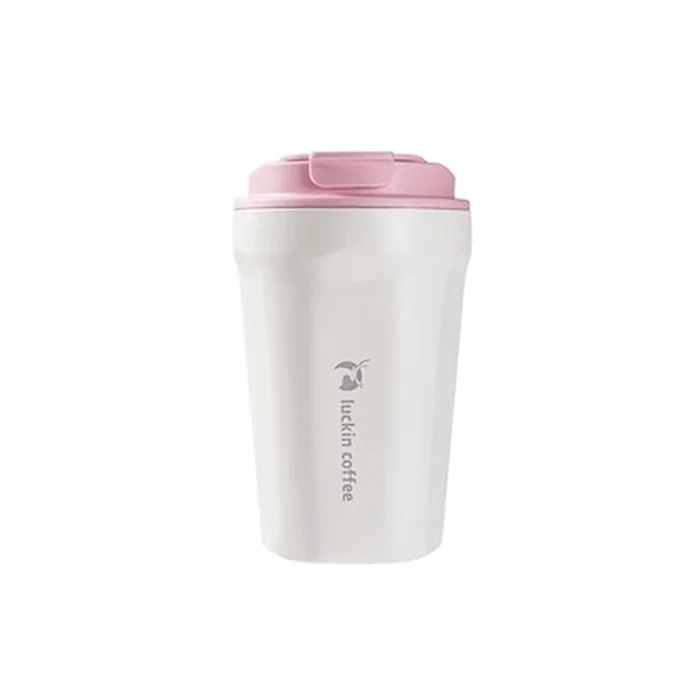 Coffee cup insulated cold 304 stainless steel Light pink