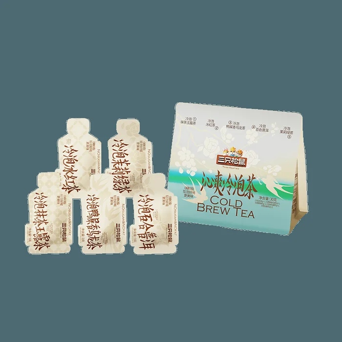 Cold-Brew Tea Collection Summer Hydration • Zero Sugar & Fat-Free • Office Tea Break 5-Variety Flavors • 3g × 10 Sache