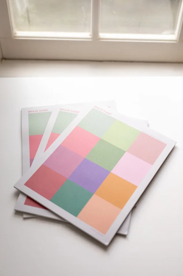 Colorful Blocks, Brain Dump, Notepad, To-Do Planner