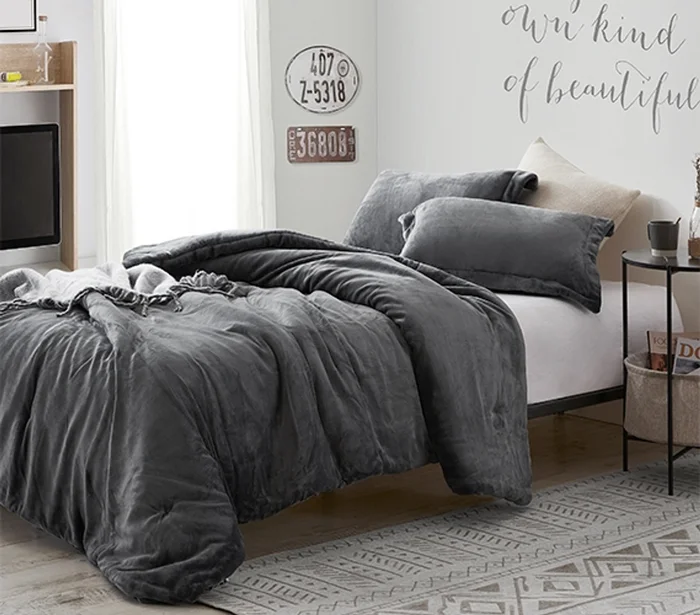 Coma Inducer® Twin XL Comforter – The Original Plush – Steel Gray