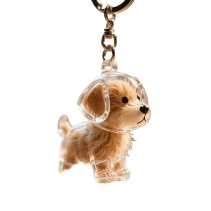 Commemorative Puppy Transparent Hair Storage Box Animal Hair Ball Capsule Pendant Type C Puppy 4.5cm * 1 Pack
