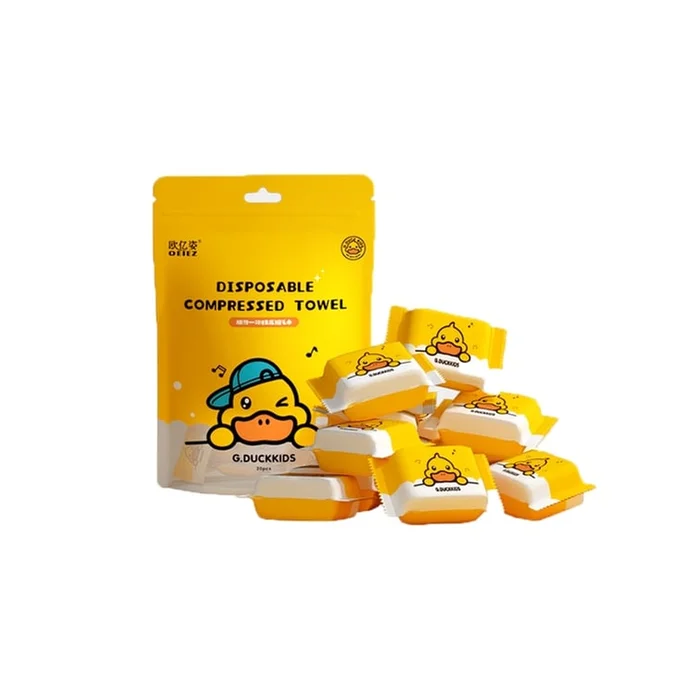 Compressed towel washcloth disposable pure cotton sterile facial cleansing business travel portable 20 capsules
