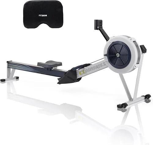 Concept2 RowErg Model D Indoor Rowing Machine – PM5 Monitor, Device Holder, Adjustable Air Resistance, Easy Storage with FitXion Seat Cushion