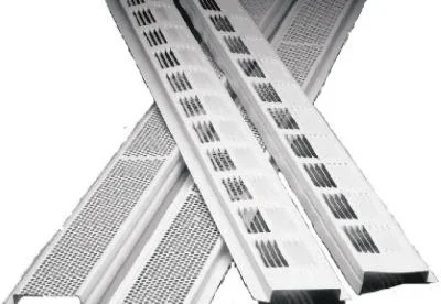 Continuous Soffit Vent, White Aluminum, 8 Ft.