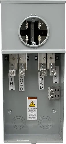 Cooper B-Line 324 N Meter Enclosure, 400A, 4 Jaw, 1PH, 3W, UG, MCC Bypass, Narrow